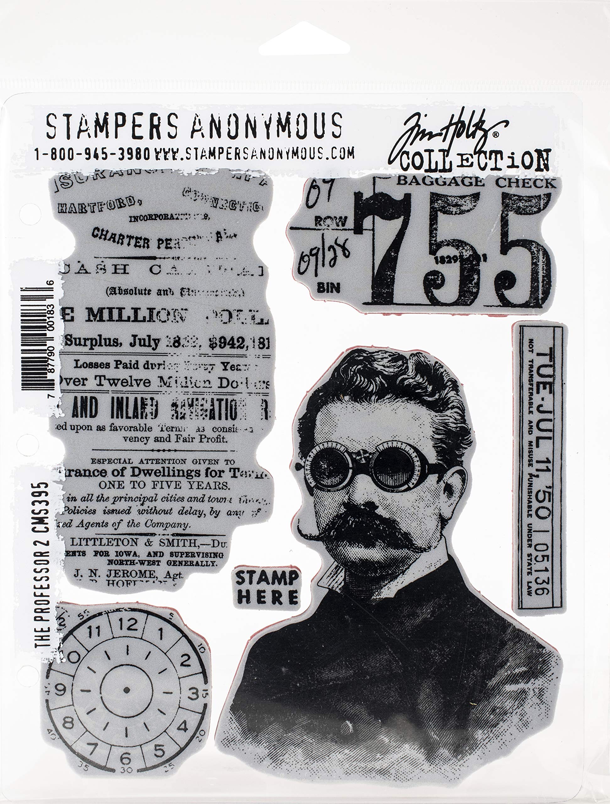 Stampers Anonymous_AGW Cling RBBR Stempel-Set PROFESSR 2, The Professor 2, Einheitsgröße