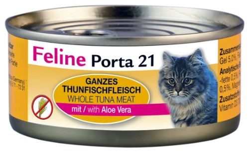 Porta21 Thunfischfleisch | 24x156g Katzennassfutter