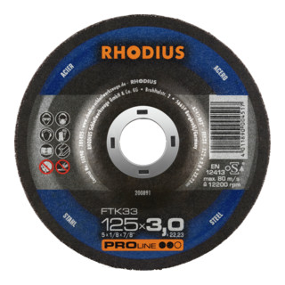 RHODIUS PROline FTK33 Freihandtrennscheibe 3,0 x 22,23 mm