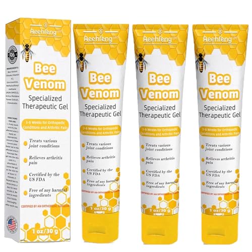 Aeehfeng Bienengift, Bienengift Gelenktherapie Schmerzlinderungsgel, Aeehfeng New Zealand Bee Venom Joint Relief Gel, Aeehfeng Bee Venom Joint Therapy Schmerzlinderungsgel (3 pcs)