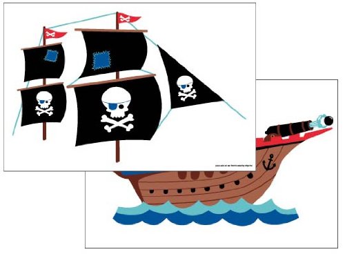 Forwalls FWSP-1043 Aufkleber-Set Piratenschiff 2 Blatt