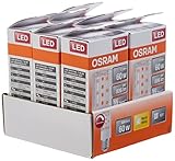 OSRAM LED Superstar Special T SLIM, Dimmbare schlanke LED-Spezial Lampe, E27 Sockel, Warmweiß (2700K), Ersatz für herkömmliche 60W-Leuchtmittel, 6er-Pack