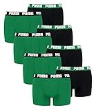PUMA 8 er Pack Boxer Boxershorts Men Herren Unterhose Pant Unterwäsche, Farbe:035 - Amazon Green, Bekleidungsgröße:XXL