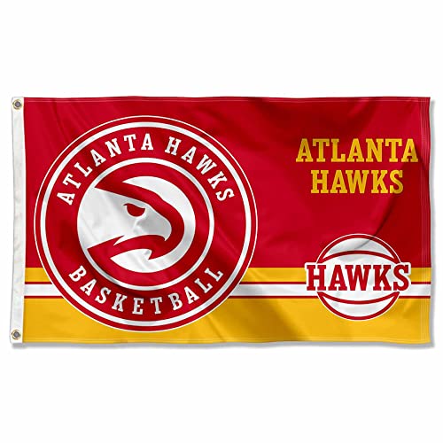 Atlanta Hawks Dual-Logo-Flagge für drinnen und draußen