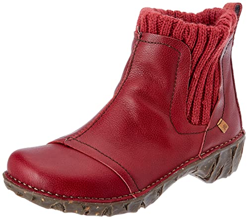 El Naturalista Damen Ankle Boots Yggdrasil, Frauen Stiefeletten,lose Einlage,Ladies,Boots,Stiefel,Booties,halbstiefel,Rot (Cereza),41 EU / 8 UK