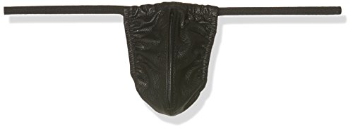 Erotic Fashion ra7306 G-Schnur, schwarzer Leder Einheitsgröße, 1er-Pack (1 x 1 Stück)