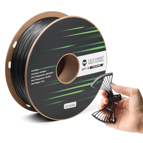 SainSmart High Flowability Solid Color TPU Filament 1.75mm, 1kg, Black