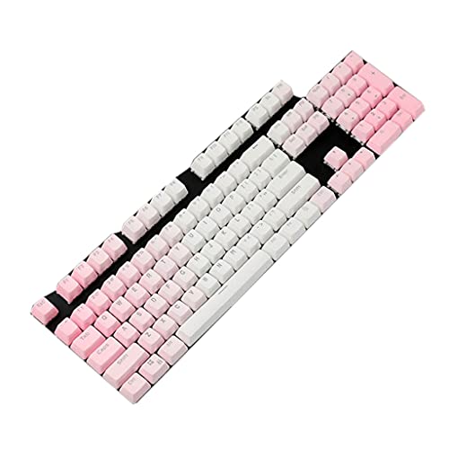 SweetWU Double Shot 104 gefärbte PBT Shine Through Keyset OEM Profile Keycap Set für Cherry MX Switches mechanische Tastatur – Pink