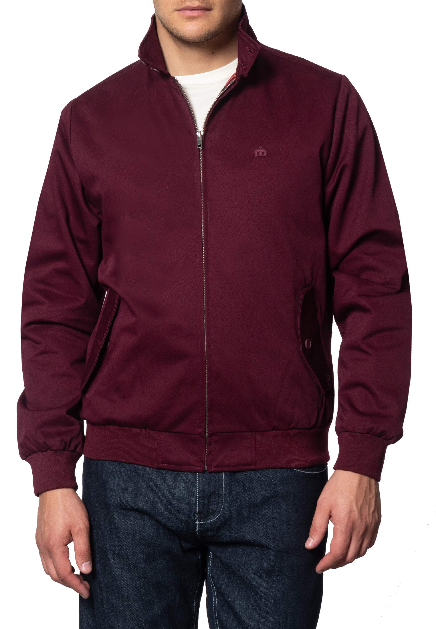 Merc of London Herren Blouson Jacke HARRINGTON,Jacket, Rot (Weinrot), Small (Herstellergröße: S)