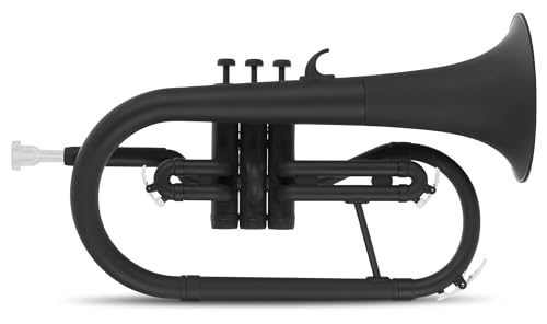 Classic Cantabile MardiBrass ABS Kunststoff Flügelhorn - Perinet-Ventile - 600g leicht - Bohrung: 11,5 mm - inkl. Mundstück und Leichtkoffer - matt-schwarz