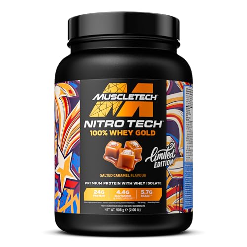 MuscleTech Nitro Tech 100% Whey Gold Sea Salted Caramel 2lbs EU (RB)