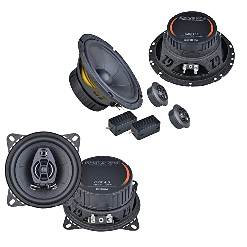 Mediadox Ground Zero Front/Heck 16,5cm/10cm Auto Lautsprecher/Boxen/Speaker Komplett-Set kompatibel für OPEL II
