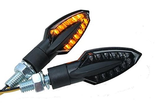 LED Mini Blinker Set Vinci rauchgrau getönt (Smoke Grey) M8, universal passend für Motorrad, Quad, Roller mit E-Nummer, Aprilia, BMW, Gilera, Honda, Kawasaki, Yamaha, Suzuki