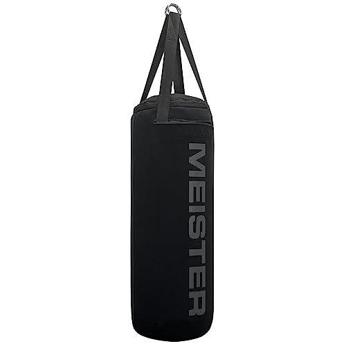 Meister Typhoon Wassergefüllter schwerer Boxsack mit Luftkern und Neoprenhülle für Boxen und MMA – 111,8 cm / 45,4–63,5 kg – Schwarz