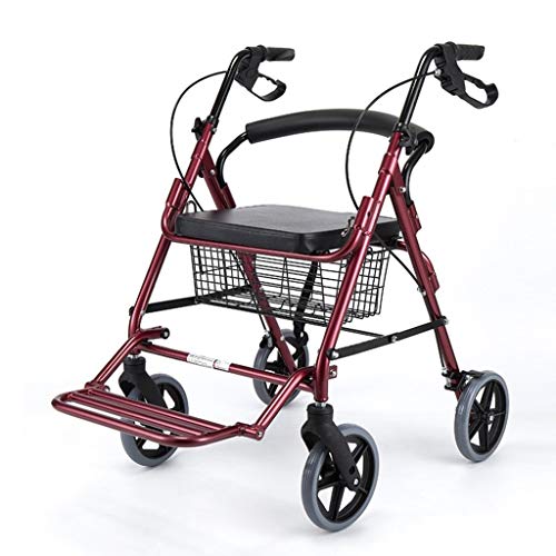 Einkaufswagen Gehhilfe Für Ältere Menschen Zusammenklappbares Tragbares Allradfahrzeug Gehhilfe Trolley Bremssitz Ältere Menschen Menschen Mit Eingeschränkter Mobilität