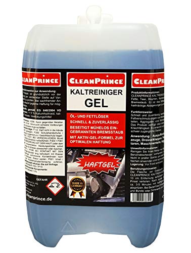 CleanPrince Kaltreiniger Gel 5 Liter Motorkaltreiniger Haftgel für Felgen Auspuffanlagen Maschinen Motoren Reinigungsmittel