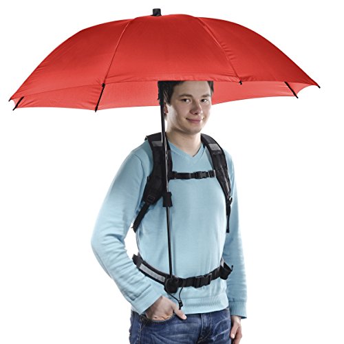 Walimex pro Swing handsfree Regenschirm rot mit Tragegestelll