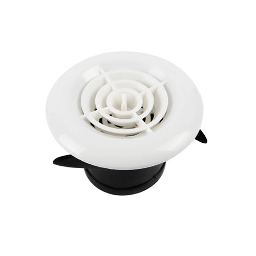 Powertool Lüftungsgitter, rund, aus ABS-Kunststoff, für Badezimmer, Küche, Büro (drehbar, 200 mm)