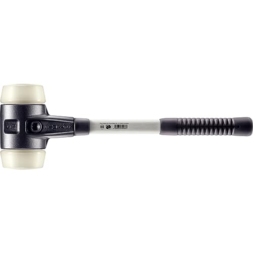 HALDER - SIMPLEX-Schonhammer, Nylon, mit verstärktem Tempergussgehäuse und Fiberglasstiel | D=80 mm | 3708.080