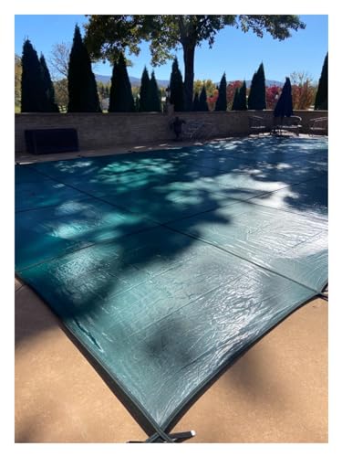 Pool Cover Poolabdeckplane Pool-Sicherheitsabdeckung für rechteckige/quadratische/nierenförmige Einbaupools, extra robuste Winter-Schwimmbad-Schutzabdeckungen, hochfestes PP-Netz mit Durchlässigkeit (