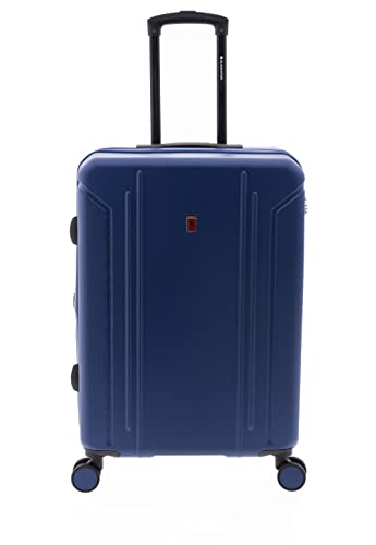 Gladiator Mittelgroßer Koffer, 60 cm, erweiterbar, 4R, ABS, Tropical, blau, mediana, 67 cm, Erweiterbarer Koffer und drehbare Rollen