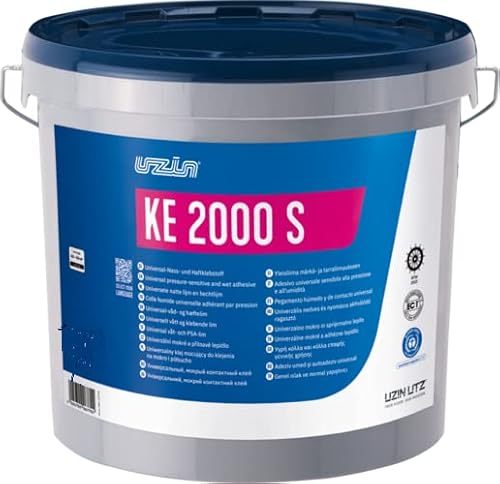 Uzin Universal-Fussboden-Kleber KE 2000 S Ökoline Dispersionskleber für Teppichboden, PVC, Linoleum Preis/kg, 6 kg/Eimer Verbrauch 200 – 350 g/m², Preis pro kg