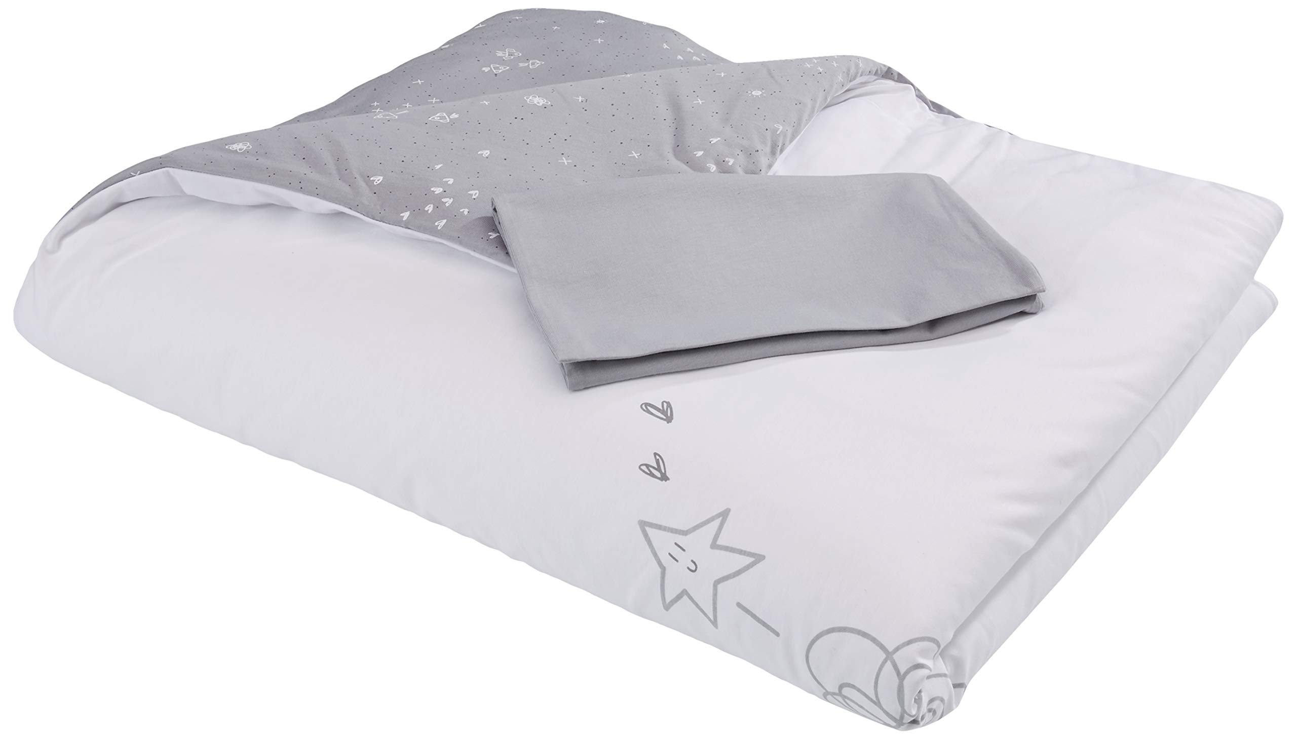 Babyclick Dreier-Bettwäsche (Bettbezug + Schutz + Füllung) Bangpara Kinderbett 60 x 120 cm - Bettbezüge