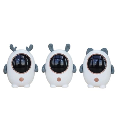 KICHI 3 Stück Cartoon Handwärmer Tragbarer Handwärmer USB Wiederaufladbar Digitaler Herd Handwärmer Mini Elektrische Heizung Weiß