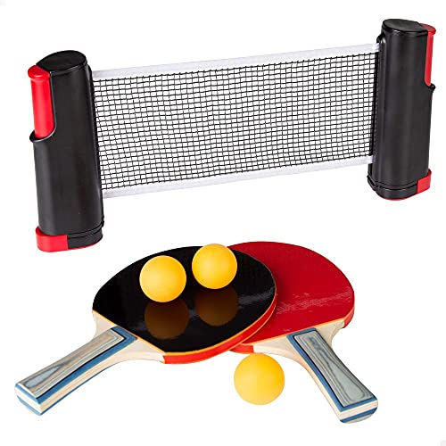 AKTIVE 54121 Tischtennis-Set mit 2 Schlägern, bunt