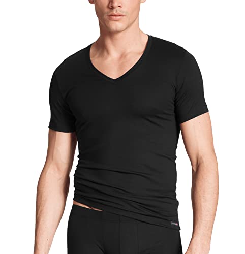 Calida Herren T-Shirt Evolution Unterhemd, Schwarz (schwarz 992), XX-Large (Herstellergröße: XXL = 58/60)