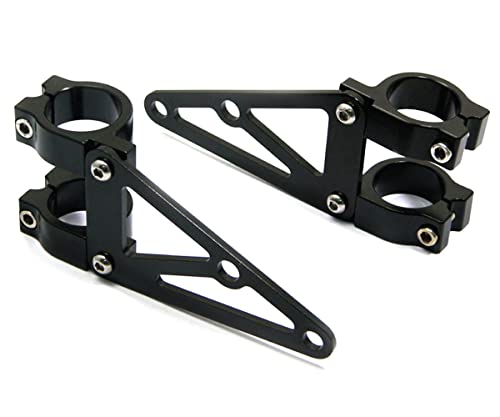 Hochwertig Paar Schwarz 37mm Durchmesser CNC Bearbeitet Scheinwerfer-Halter / Gabel Klemmen für Motorrad Motorräder Trikes