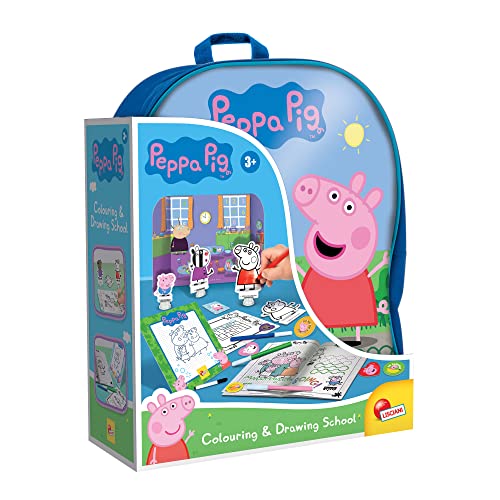 Lisciani 95841 Peppa Pig Colouring and Drawing School In A Backpack, Mehrfarbig