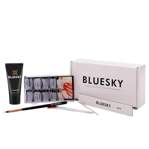BLUESKY Gum Gel Nail Extension Kit, Poly Gel Nagelverlängerung Nagel Builder Nagel Gel Nagelverl UV LED Nagellack Klar 60g, 50 g