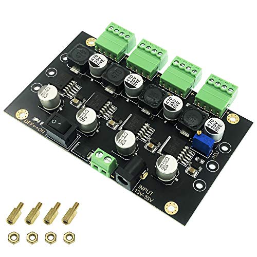 4 Channels LM2596 DC to DC Buck Converter Input 13-35V to 3.3V/5V/12/Adjustable Voltage Simultaneous Power Supply