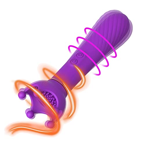 Dazifan Nippel Klitoris Stimulator Vibrator mit Analplug Kltoris Sucker Nippel Sauger Vibratoren mit 10 Vibrationsmodi & 5 Rotationsmodi Masturbator Sex Spielzeug für Frauen Männer Paare Extrem