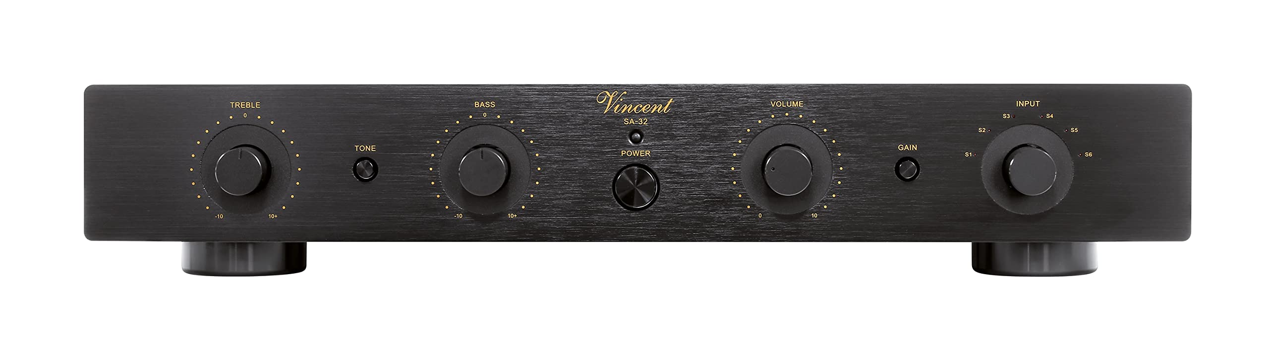 Vincent SA-32 High End Hybrid-Vorverstärker, HiFi-Vorstufe in Vollmetallgehäuse, Warmer dynamischer Sound, analoge Cinch-und XLR EIN- und Ausgänge, Fernbedienung, schwarz