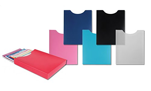Stylex 6 Stück Heftboxen Hochformat DIN A4 aus PP, farbig Sortiert - 6