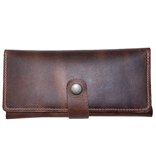 Hide & Drink, börse aus Leder, für bis zu 4 Karten plus flache scheine & Münzen / Doppelfalt/Minimalist/Reisen/Tasche/Tasche/Stil/Vintage, handgefertigt, inklusive 101 Jahre , Bourbon Brown