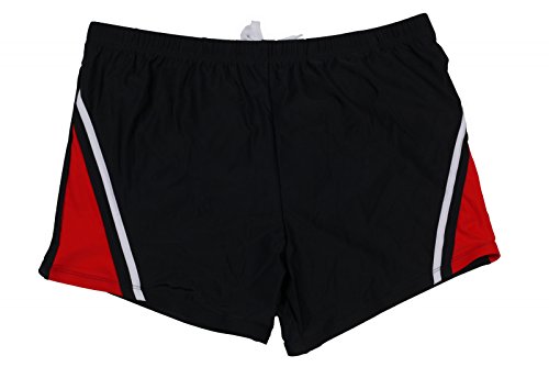 Abraxas Boxer- Badeshorts großen Größen bis 8XL, schwarz/rot, Größe:6XL