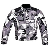 NORMAN Herren Motorrad Motorrad Jacke Wasserfeste Textil mit CE verstärkt camo - Camouflage, Medium