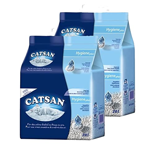 Catsan Hygiene nicht klumpendes Katzenstreu, 2 Packungen (2 x 20l)