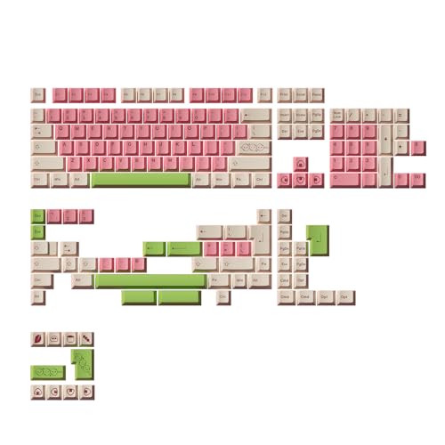 Akko Keycaps Set, Mochi & Dango Cherry Profile 170 Key PBT Keycaps Set with Mac Keys for Mechanical Keyboards