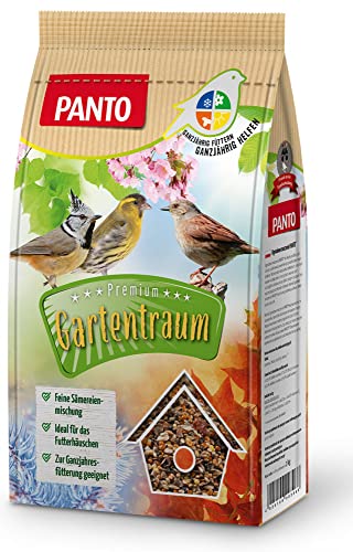 Panto Gartentraum 25KG Sämerei Wildvogelfutter, Ganzjahresfutter für Wildvögel, 4-Jahreszeiten
