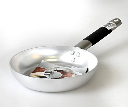 Pentole Agnelli Pfanne Senkkopf Langsame, aus Aluminium, Dicke 3 mm, mit Rohrstiel in Edelstahl Cool, Silber 32 cm Silber/schwarz