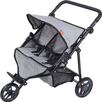 Zwillingspuppenwagen Duo - jeans grey anthrazit