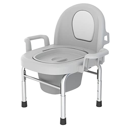 Nachtkommoden, Toilettenstuhlsitz mit Griffen, verstellbare mobile tragbare Toiletten, rutschfest und kippsicher, für Senioren mit Behinderungen