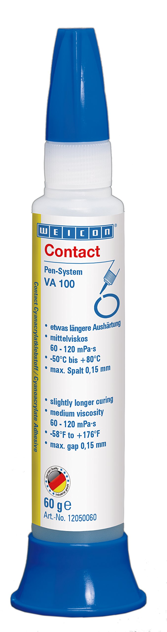 WEICON 12050060 60 g Pen Universalkleber Contact VA 100 Cyanacrylat-Klebstoff, Farblos