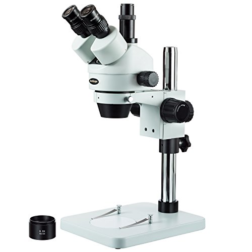 AmScope SM-1TSX-V203 Trinokular-Stereo-Mikroskop mit 3,5 x 45 x Zoom, mit Standfuß