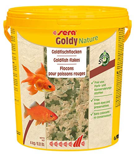 Sera goldy Nature das natürliche Hauptfutter für kleinere Goldfische und andere Kaltwasserfische ohne Farb & Konservierungsstoffe, 1er Pack (1 x 21 l)