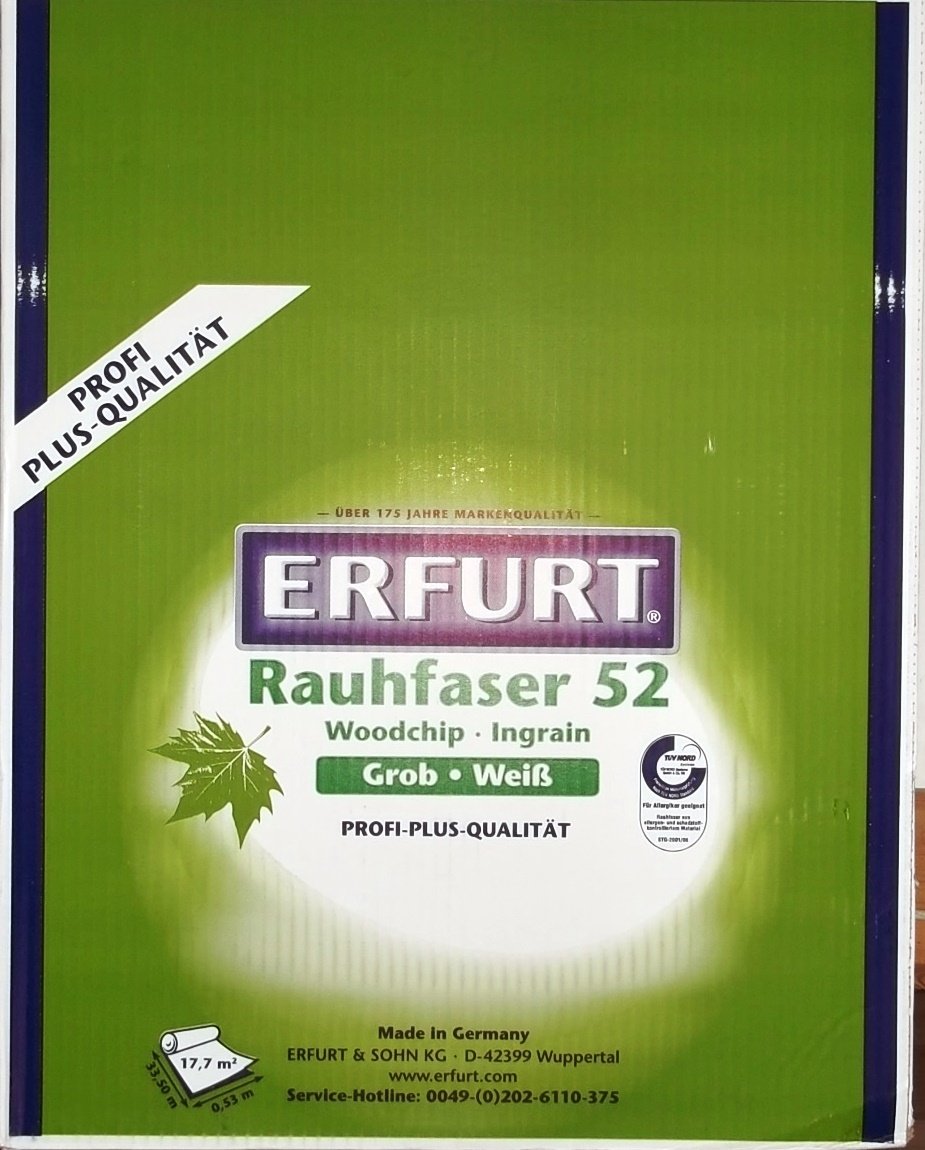 Erfurt Rauhfaser 52-33,5 m x 0,53 m (17,76 m²) 6 x Rollen (1 Kiste)
